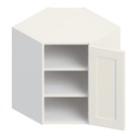 Wall Diagonal Corner 24"W x 36"H (15" Deep) - White Shaker