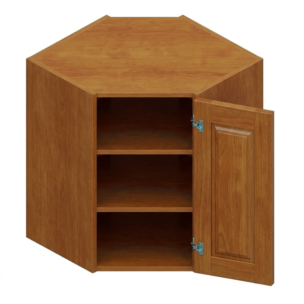 Wall Diagonal Corner 24"W x 38"H (15" Deep) - Coffee