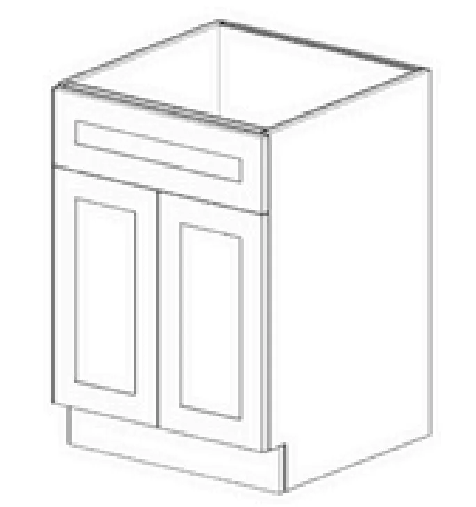 White Shaker Sink Base Cabinet 33"