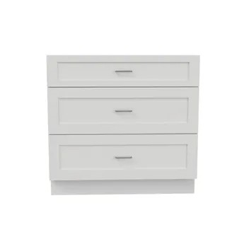 White Shaker Vanity Drawer Base 18"