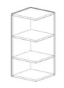 White Shaker Wall End Shelf 12" x 30"