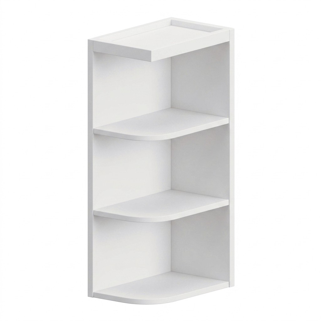 Wall Open End Shelf 12"W x 30"H - White Shaker