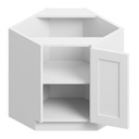 Base Diagonal Corner 36" - White Shaker