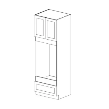 Grey Shaker Oven Cabinet 30" x 96"