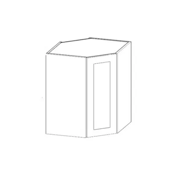 Grey Shaker Wall Diagonal Corner Cabinet 24" x 36"