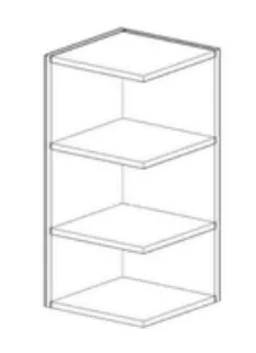 Grey Shaker Wall End Shelf 12" x 30"