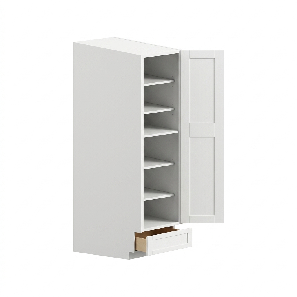 [PC1884-TK] Pantry Cabinet 18"W x 84"H - White Shaker