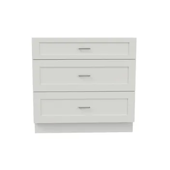 [SC-3VDB15-GKD] Shaker Cinder Vanity 3 Drawer Base Cabinet 15"