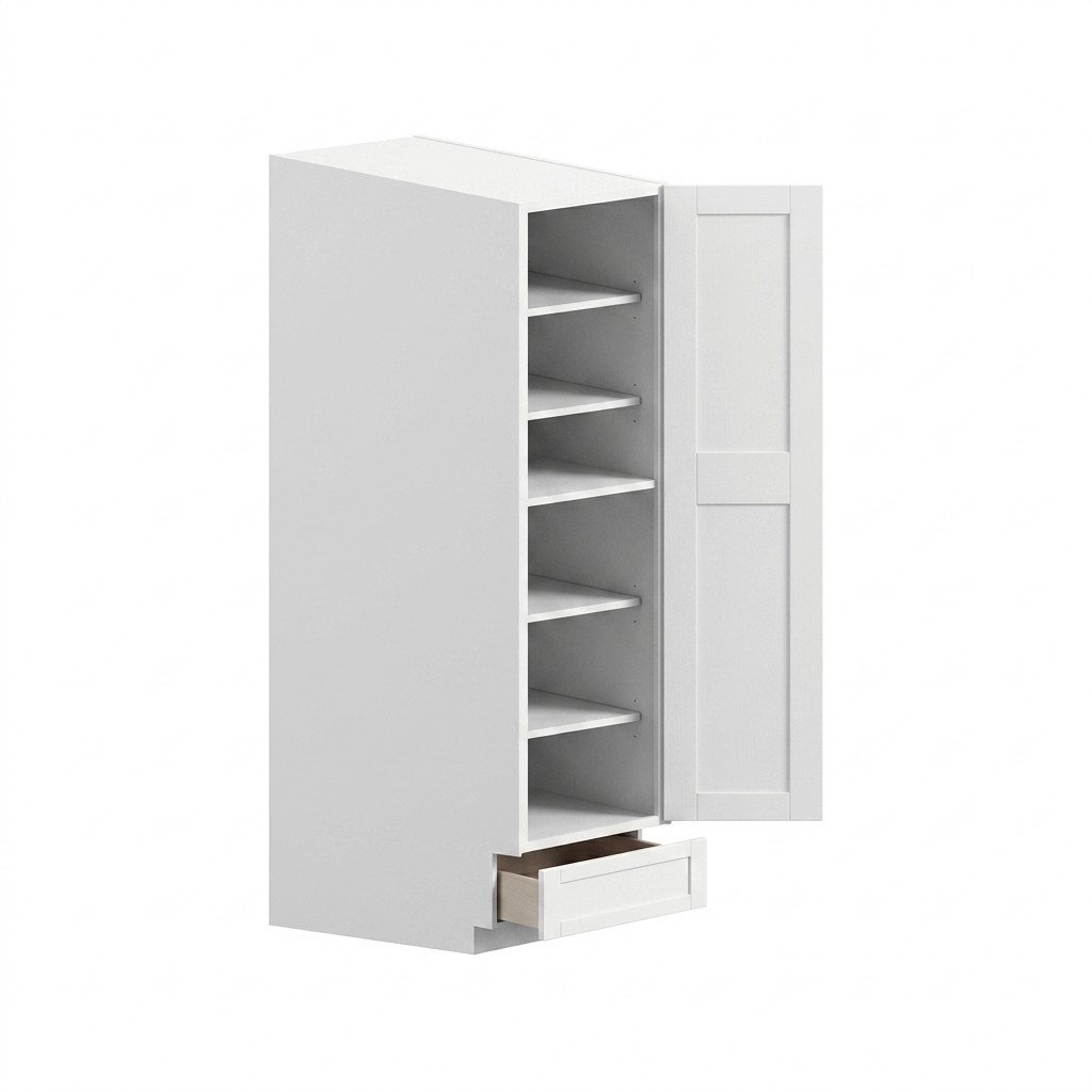 Pantry Cabinet 18"W x 90"H - White Shaker