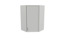 Slim Shaker White Wall Diagonal Mullion Door 24" x 36"