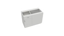 White Slim Shaker Base Blind Corner 42"