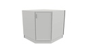 White Slim Shaker Base Diagonal Corner 36"