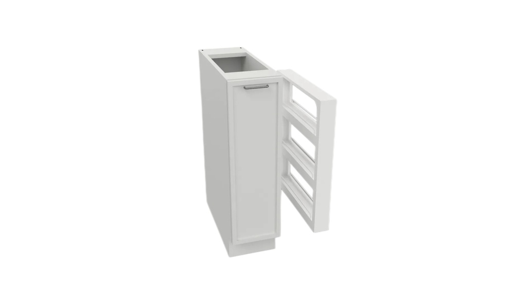 White Slim Shaker Base Space Rack 06"