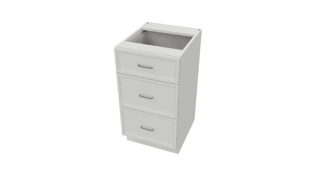 White Slim Shaker Drawers Base 18"