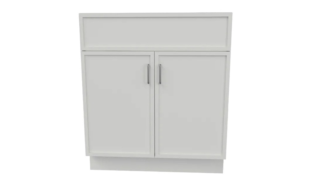 White Slim Shaker Sink Base 33"
