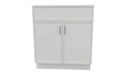 White Slim Shaker Sink Base 33"