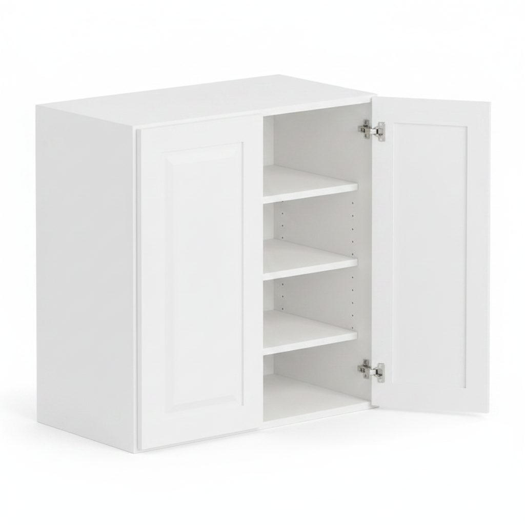 Wall Cabinet 27"W x 42"H - White Shaker