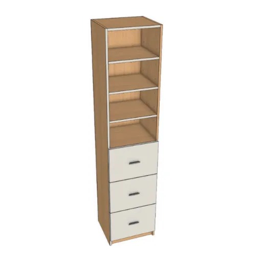 [GKD-CLOSET-42931] Closet 3 Drawer Base 5 shelves