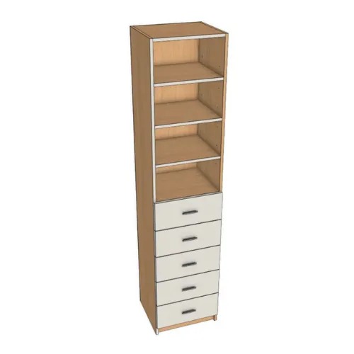 [GKD-CLOSET-42935] Closet 5 Drawer Base 4 shelves