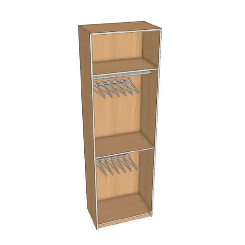 [GKD-CLOSET-42947] Closet Double Hanger 1 Top Shelf