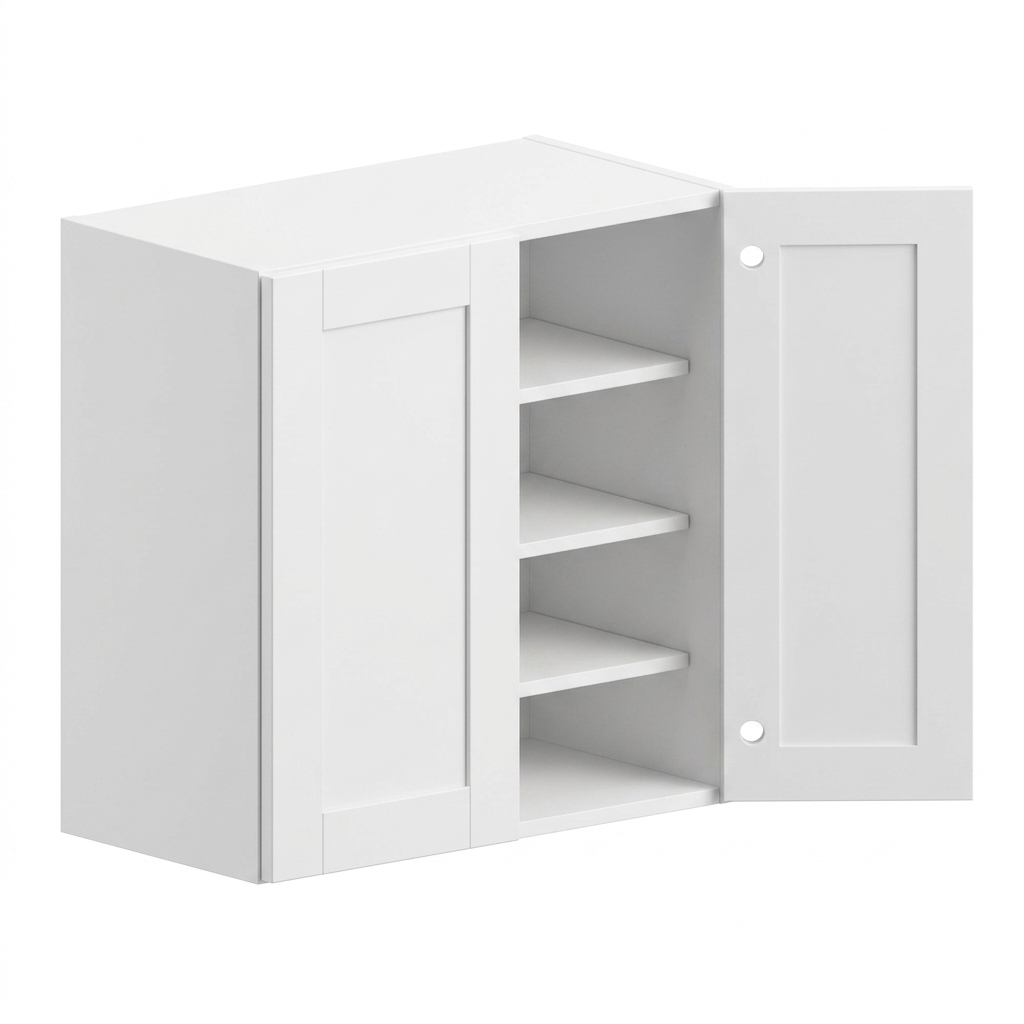 Wall Cabinet 30"W x 42"H - White Shaker