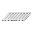 Wall Glass Hutch 36"W x 12"H - White Shaker