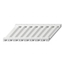 Wall Glass Hutch 36"W x 12"H - White Shaker