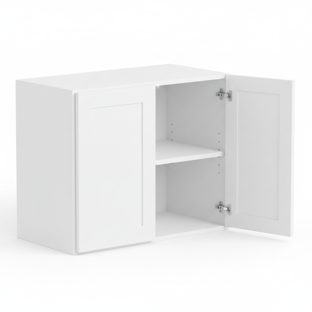 Wall Cabinet 36"W x 18"H (24" Deep) - White Shaker