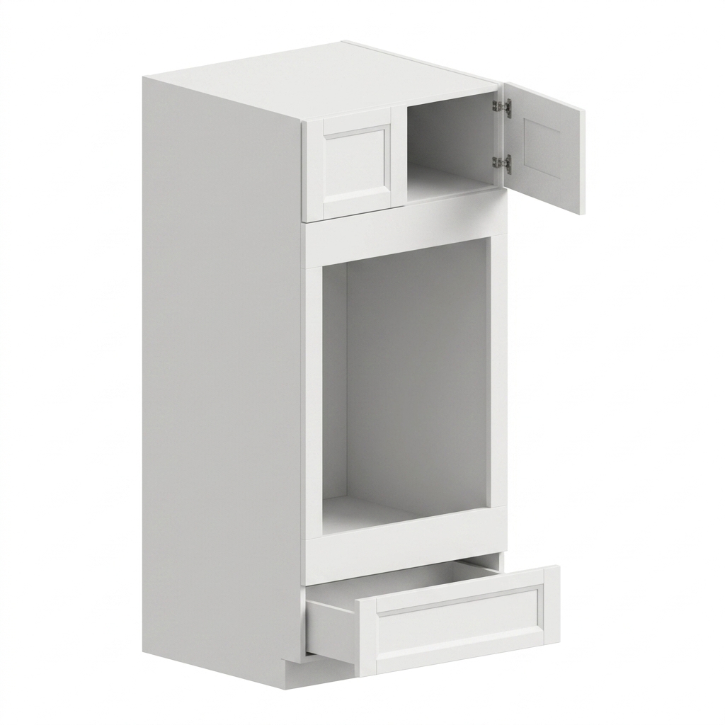 [DOC3084-TK] Double Oven Cabinet 30"W x 84"H - White Shaker