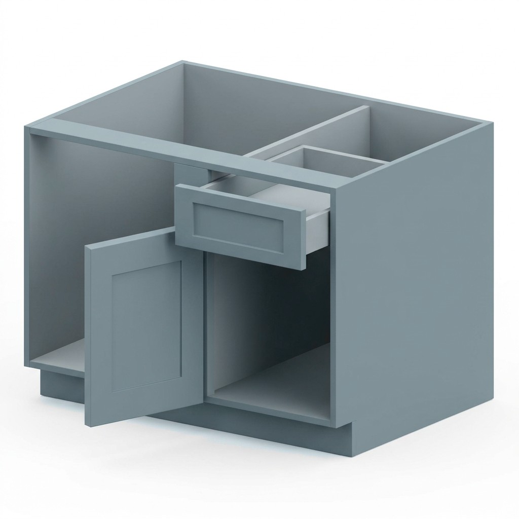Base Blind Corner 45" - Stone Gray