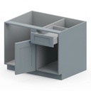 Base Blind Corner 45" - Stone Gray