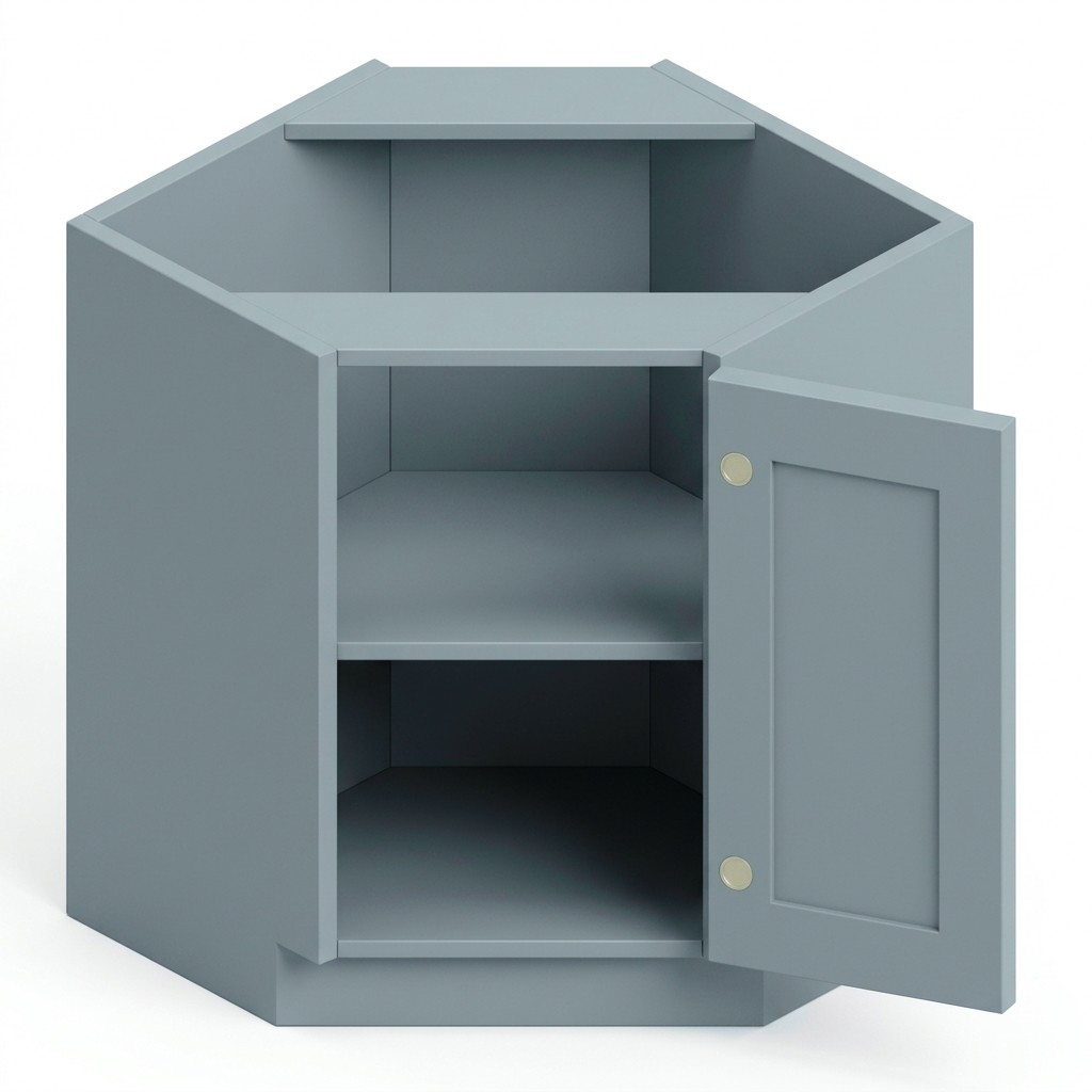 Base Diagonal Corner 36" - Stone Gray