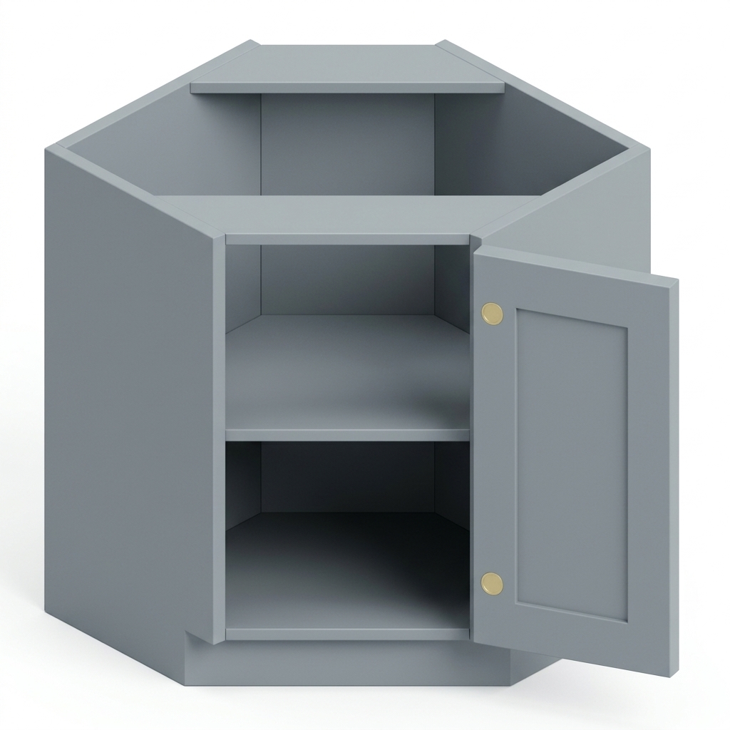 Base Diagonal Corner 36" - Stone Gray