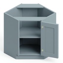 Base Diagonal Corner 36" - Stone Gray