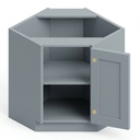 Base Diagonal Corner 36" - Stone Gray