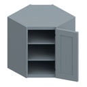 Wall Diagonal Corner 24"W x 30"H - Stone Gray