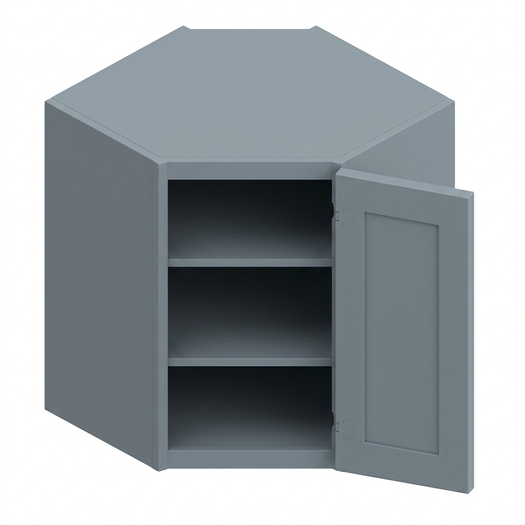[WDC2430-GD-TK] Wall Diagonal Corner 24"W x 30"H (Glass Door) - Stone Gray