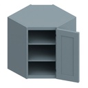 Wall Diagonal Corner 24"W x 38"H (Glass Door) - Stone Gray