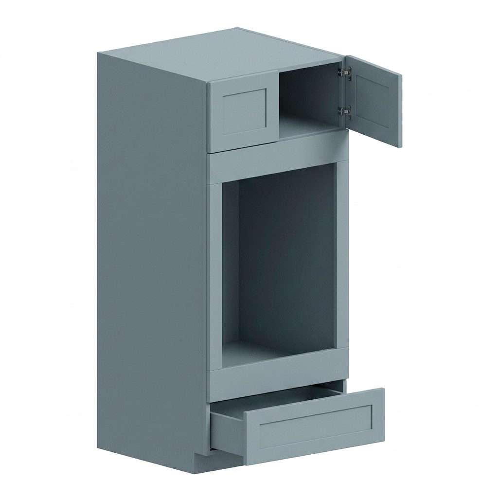 Double Oven Cabinet 30"W x 84"H - Stone Gray