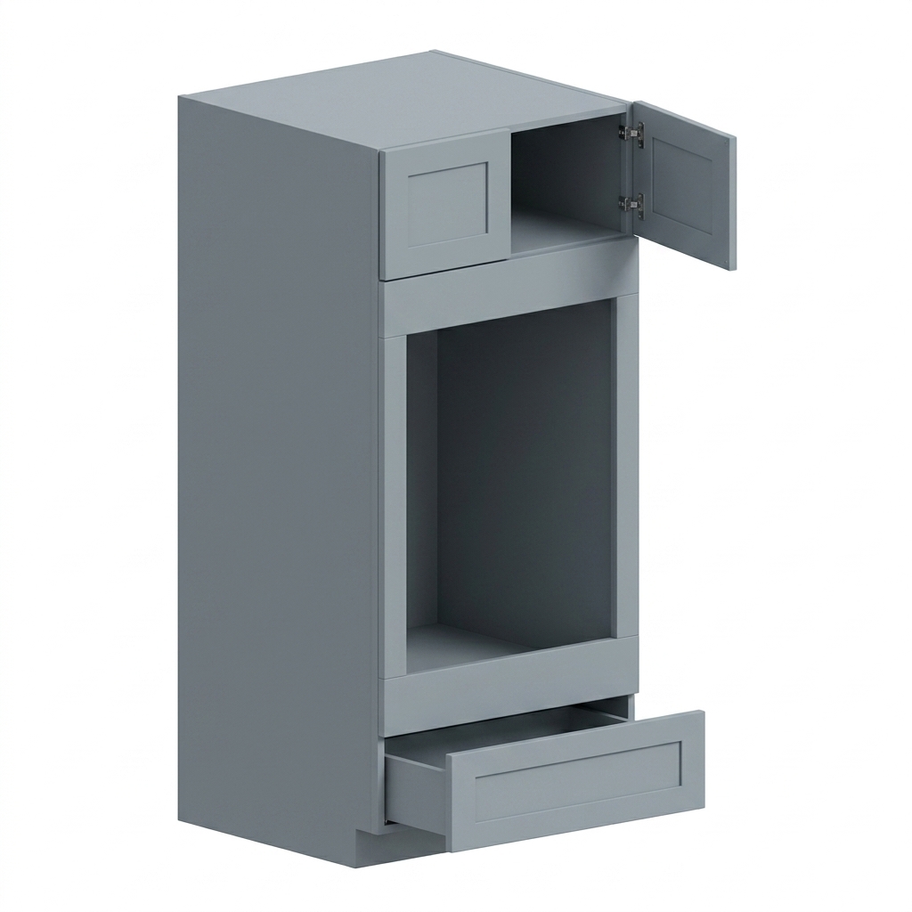 Double Oven Cabinet 30"W x 84"H - Stone Gray