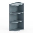 Wall Open End Shelf 12"W x 38"H - Stone Gray