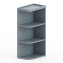 Wall Open End Shelf 12"W x 38"H - Stone Gray