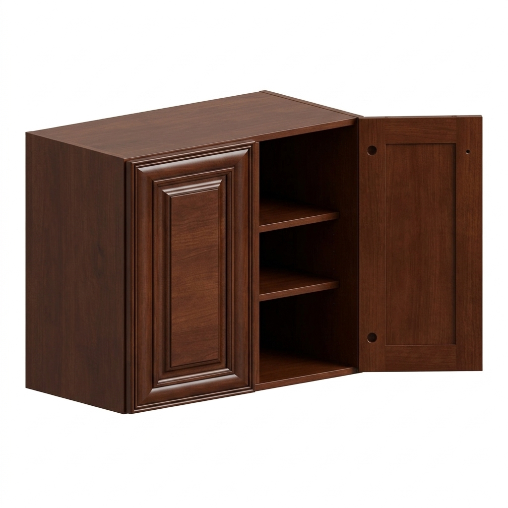 Wall Cabinet 36"W x 36"H - Chocolate