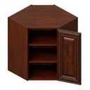 Wall Diagonal Corner 24"W x 42"H (15" Deep) - Chocolate