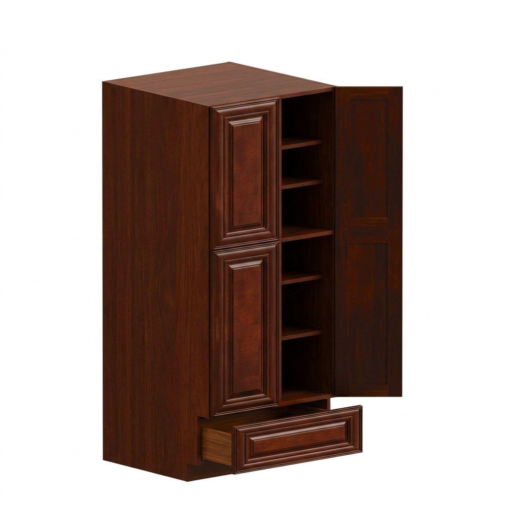 Pantry Cabinet 24"W x 90"H - Chocolate