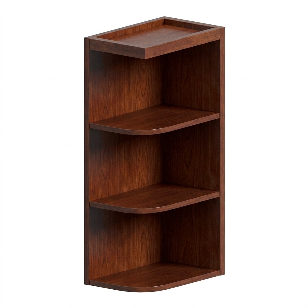 Wall Open End Shelf 12"W x 36"H - Chocolate
