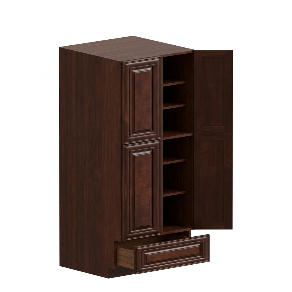 Pantry Cabinet 24"W x 96"H - Chocolate