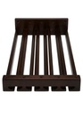 Wall Glass Hutch 36"W x 12"H - Chocolate