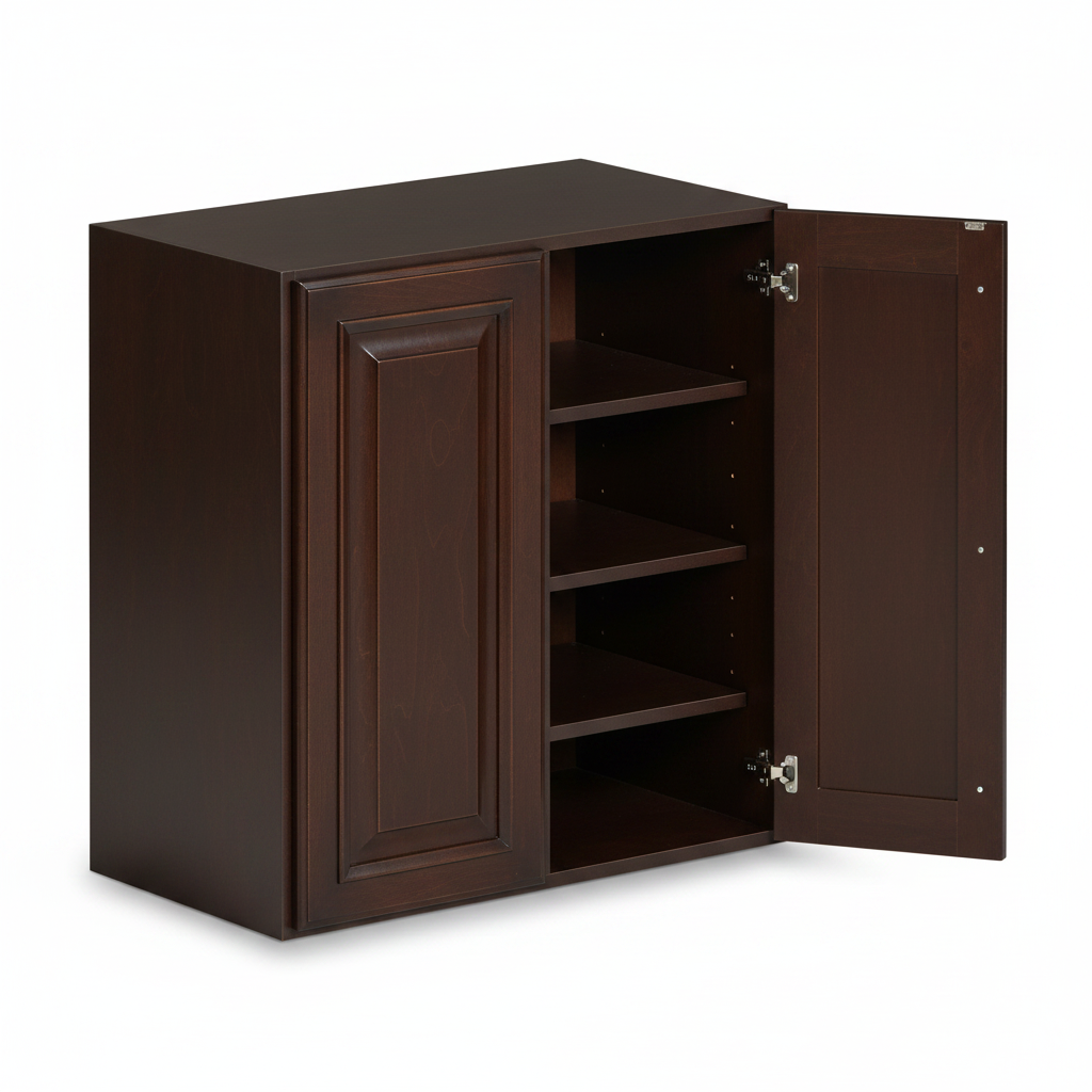 Wall Cabinet 33"W x 42"H - Chocolate