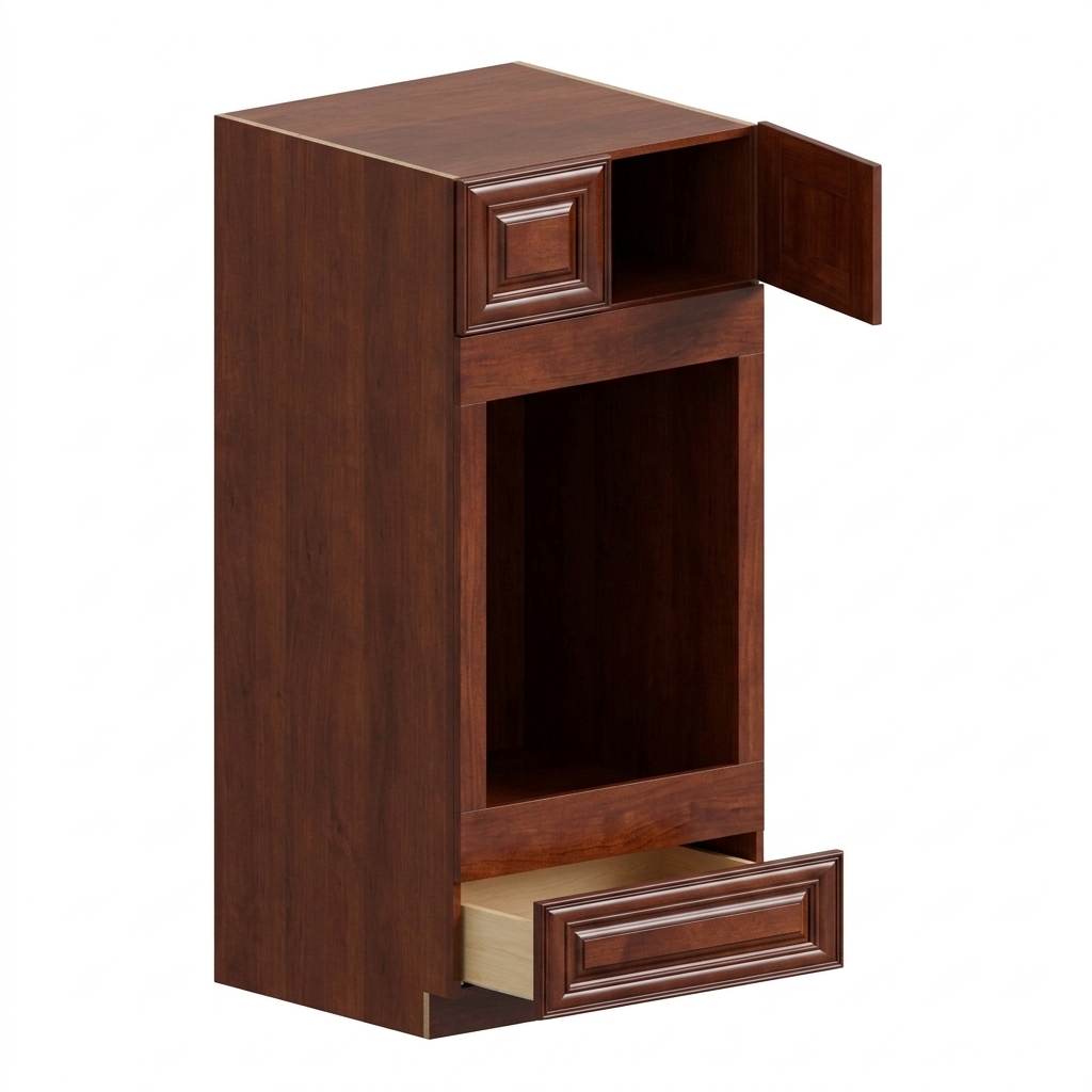 Double Oven Cabinet 30"W x 90"H - Chocolate